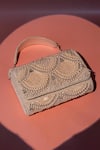 Be Chic_Ivory Beads, Pearls Designer Grace Clutch _Online_at_Aza_Fashions