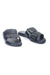 Buy_Domani_Black Woven Chunky Slippers _at_Aza_Fashions