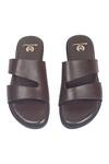 Shop_Domani_Brown Leather Azura Slippers _at_Aza_Fashions