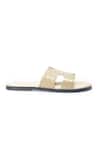 Domani_Beige Hades Designer Leather Slippers _Online_at_Aza_Fashions