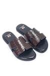 Buy_Domani_ Hades Designer Brown Leather Slippers _Online_at_Aza_Fashions