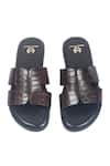 Shop_Domani_ Hades Designer Brown Leather Slippers _at_Aza_Fashions