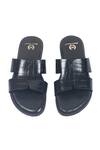 Shop_Domani_Black Hades Designer Slippers _at_Aza_Fashions