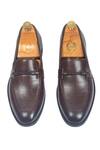 Shop_Domani_Brown Italian Cut Knot Buckle Slipons _at_Aza_Fashions
