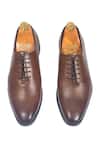 Shop_Domani_Tan Classic Wholecut Derby Shoes _at_Aza_Fashions