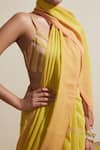 Buy_Dressfolk_Yellow Cotton And Pink Designer Saree 