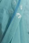 Dressfolk_Blue Cotton Embroidery Handwoven Designer Saree _Online_at_Aza_Fashions
