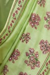 Shop_Dressfolk_Green Chanderi Embroidery Floral Saree _Online_at_Aza_Fashions