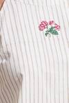 Dressfolk_Ivory Cotton Embroidery Halter Neck Striped Kurta And Printed Pant Set _Online_at_Aza_Fashions