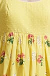 Dressfolk_Yellow Cotton Round Neck Floral Print Dress _Online_at_Aza_Fashions