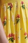 Shop_Dressfolk_Yellow Cotton Round Neck Floral Print Dress _Online_at_Aza_Fashions
