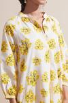 Shop_Dressfolk_Ivory Cotton Collared Floral Print Dress _Online_at_Aza_Fashions