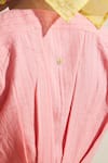 Shop_Dressfolk_Coral Cotton V-neck Striped Top And Pant Set _Online_at_Aza_Fashions
