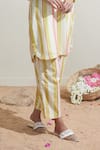 Buy_Dressfolk_Multi Color Cotton Mandarin Collar Striped Kurta And Pant Set _Online_at_Aza_Fashions