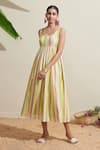 Buy_Dressfolk_Multi Color Cotton Scoop Neck Striped Dress _Online_at_Aza_Fashions