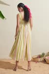 Shop_Dressfolk_Multi Color Cotton Scoop Neck Striped Dress _at_Aza_Fashions