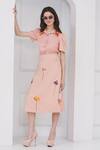 Buy_Mai Tai_Peach Cotton Embroidery Collared Skirt Set _Online_at_Aza_Fashions