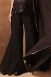 Buy_Meenagurnam_Black Georgette, Viscose Sequins, Embroidery, Cut Cutdana Embellished Kurta Set _Online_at_Aza_Fashions