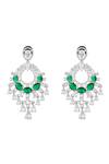 Prihan Luxury Jewelry_White Crystals Emerald And Designer Necklace Set _Online_at_Aza_Fashions