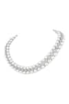 Prihan Luxury Jewelry_White Pearls Necklace And Earring Set _at_Aza_Fashions
