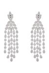 Buy_Prihan Luxury Jewelry_White Rhodium Plated Necklace And Earring Set _Online_at_Aza_Fashions