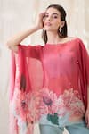 Buy_Soup By Sougat Paul_Pink Chanderi Ravya Embellished Cape Co-ord Set 