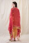 Shop_Soup By Sougat Paul_Yellow Crepe Embroidery Scoop Neck Embellished Cape Drape Dress _at_Aza_Fashions