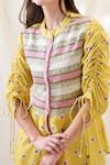 Shop_Soup By Sougat Paul_Yellow Linen Embroidery Round Neck Printed Handkerchief Top With Pants _Online_at_Aza_Fashions