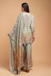 Shop_Nirraamyaa_Aqua Chanderi, Organza Rhinestones, Gota Patti, Hand Kurta Sharara Set _at_Aza_Fashions