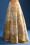 Buy_Samyukta Singhania_Multi Color Brocade, Silk Embroidery V-neck Lehenga Set _Online_at_Aza_Fashions