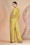 Shop_Soniya G_Yellow Muslin, Silk Embroidery Open , Round Bright Designer Set _at_Aza_Fashions