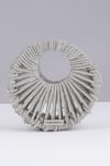 Modarta_Silver Crystals Crescent Clutch Bag _Online_at_Aza_Fashions
