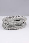 Shop_Modarta_Silver Crystals Crescent Clutch Bag _Online_at_Aza_Fashions