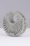 Buy_Modarta_Silver Crystals Crescent Clutch Bag 