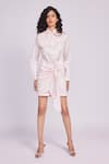 Buy_Dev And Viv_Blush Cotton Collared Shirt Dress _at_Aza_Fashions