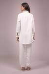 Shop_Naintara Bajaj_White Crepe Sequins Collared Embellished Shirt And Pant Set _at_Aza_Fashions