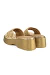 Shop_Anaar_Gold Embroidery, Sequins Designer Miss Maple Sandals _at_Aza_Fashions