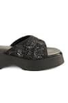 Shop_Anaar_Black Beads, Sequins Satin Designer May Moon Sandals _Online_at_Aza_Fashions