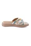 Anaar_Beige Embroidery Coral Pop Sandals _Online_at_Aza_Fashions