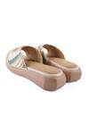 Shop_Anaar_Beige Embroidery Coral Pop Sandals _at_Aza_Fashions