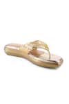 Anaar_Gold Sequins, Beads Designer Summerdaze Sandals _Online_at_Aza_Fashions