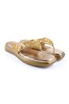 Buy_Anaar_Gold Sequins, Beads Designer Summerdaze Sandals _at_Aza_Fashions