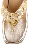Anaar_Gold Sequins, Beads Designer Summerdaze Sandals _at_Aza_Fashions