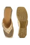 Anaar_Beige Beads, Sequins Designer Embellished Sandals _at_Aza_Fashions
