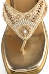 Buy_Anaar_Beige Beads, Sequins Designer Embellished Sandals 