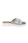 Buy_Anaar_Blue Beads, Sequins Designer Denim Mallorca Sandals _Online_at_Aza_Fashions