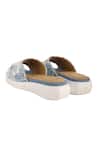 Shop_Anaar_Blue Beads, Sequins Designer Denim Mallorca Sandals _at_Aza_Fashions