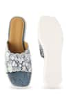 Buy_Anaar_Blue Beads, Sequins Designer Denim Mallorca Sandals 