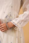 Shop_Anshu Wadhwa_Ivory Chanderi Embroidery Round Neck Kurta Set _Online_at_Aza_Fashions