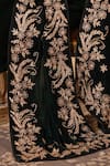 Buy_Anshu Wadhwa_Black Velvet Embroidery Round Neck Kurta Set 